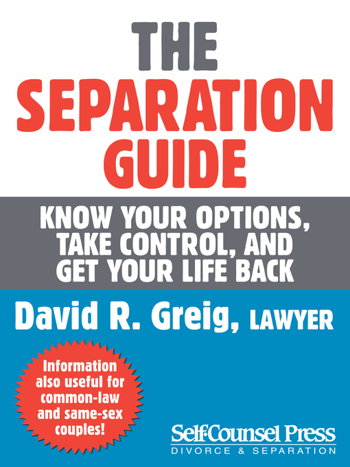 Title details for The Separation Guide by David R. Greig - Wait list